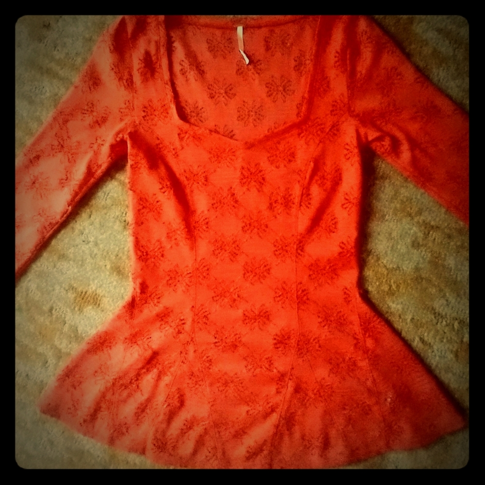 Free people orange shirt